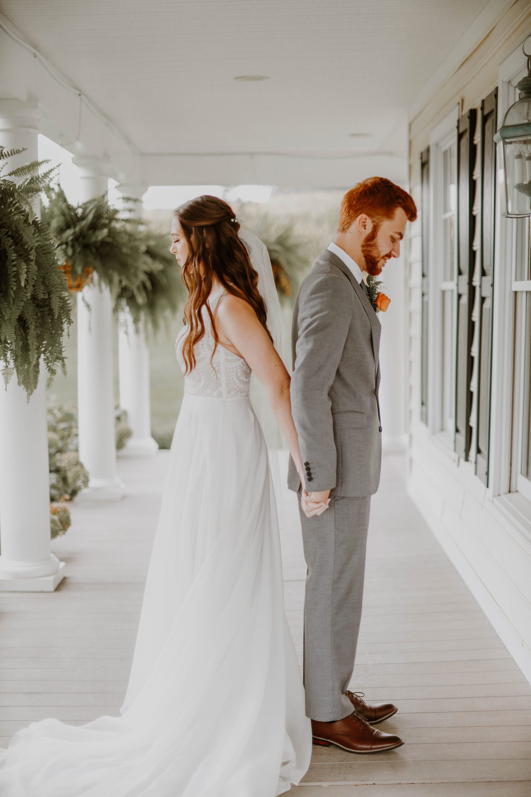 Bride and Groom's first touch